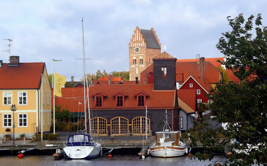 Åhus vid Helge å i Skåne