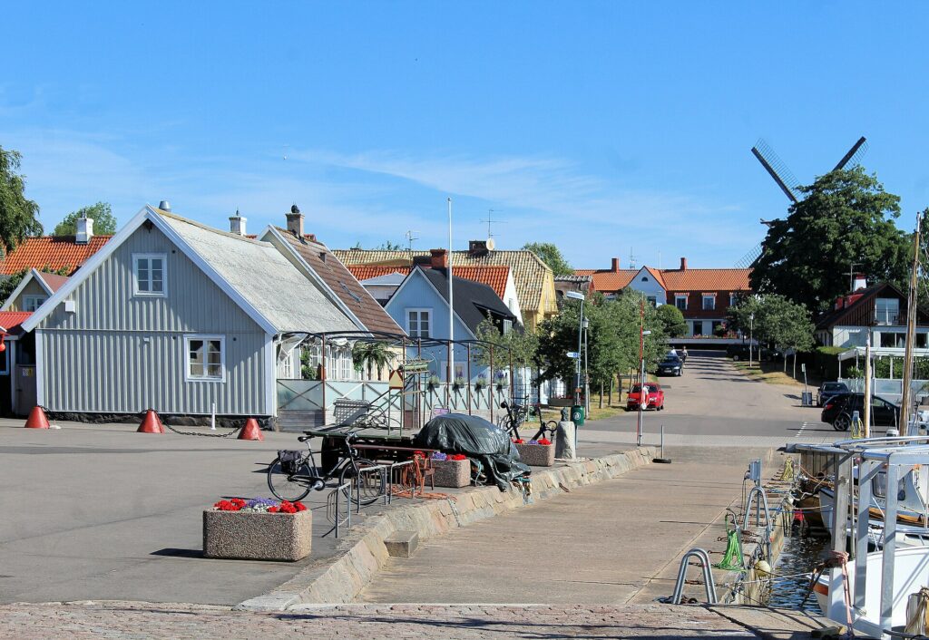Hamnen i Viken vid Höganäs i Skåne